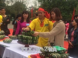Hội thi bánh chưng, bánh dày - điểm nhấn trong lễ hội mùa xuân Côn Sơn, Kiếp Bạc 